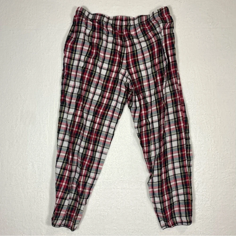 Victoria's Secret Women's Pajama‎ Pants Size Large Plaid Drawstring Sweats